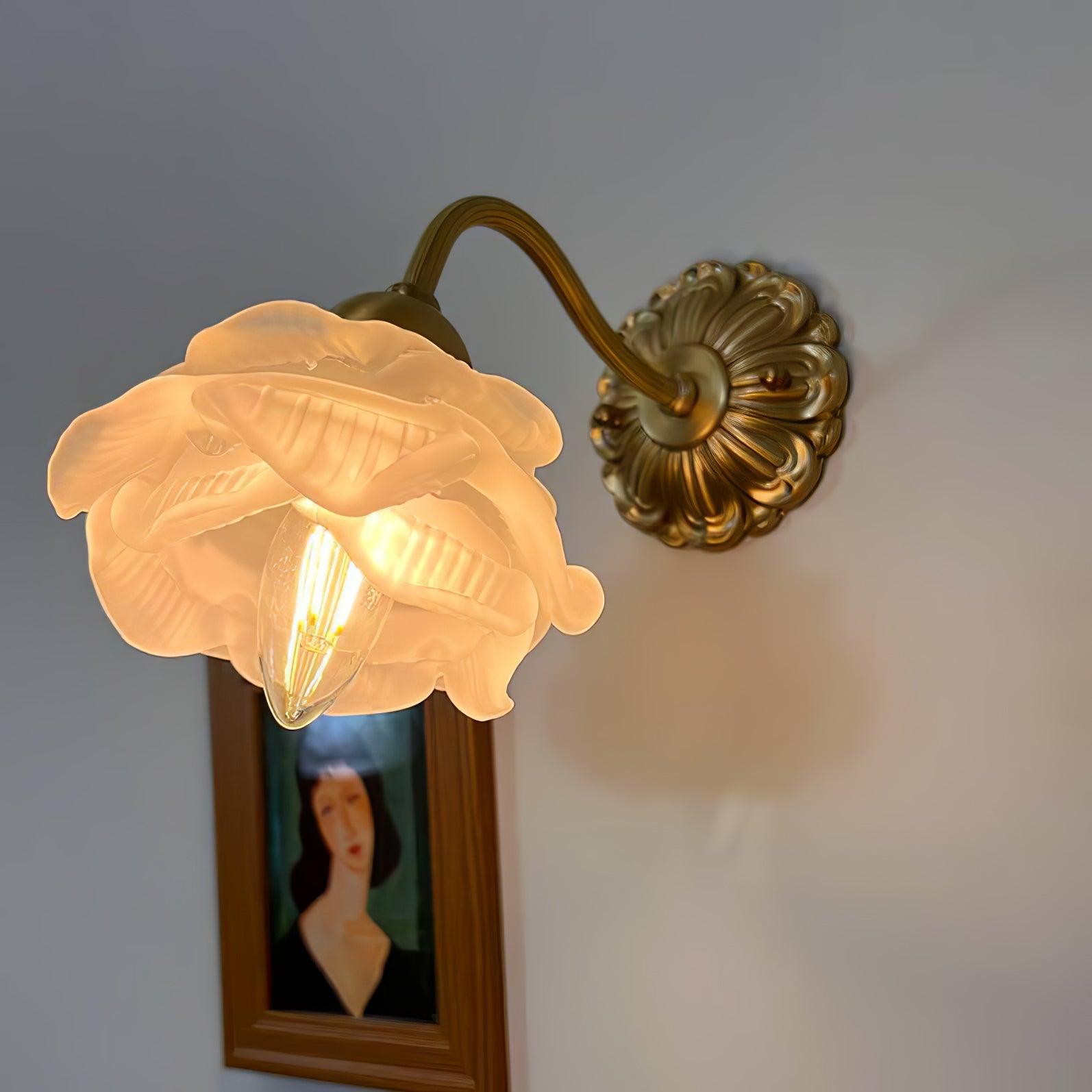 Brass Rose Wall Light - Letslighting