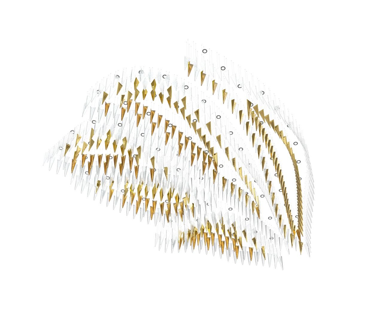 Nyvinia Glass Feather-Shape Chandelier - Letslighting