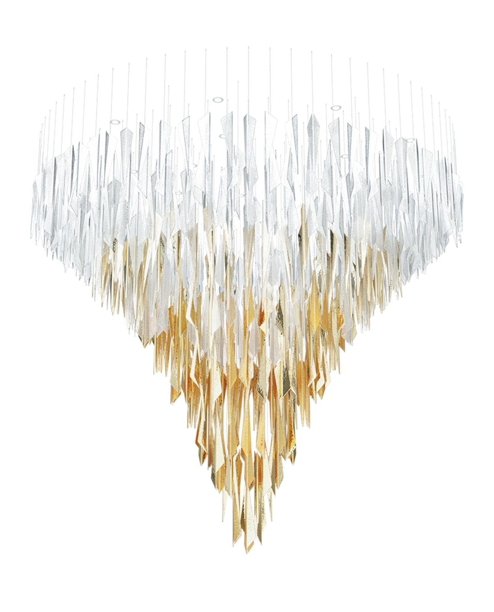 Nyvinia Glass Feather-Shape Chandelier - Letslighting