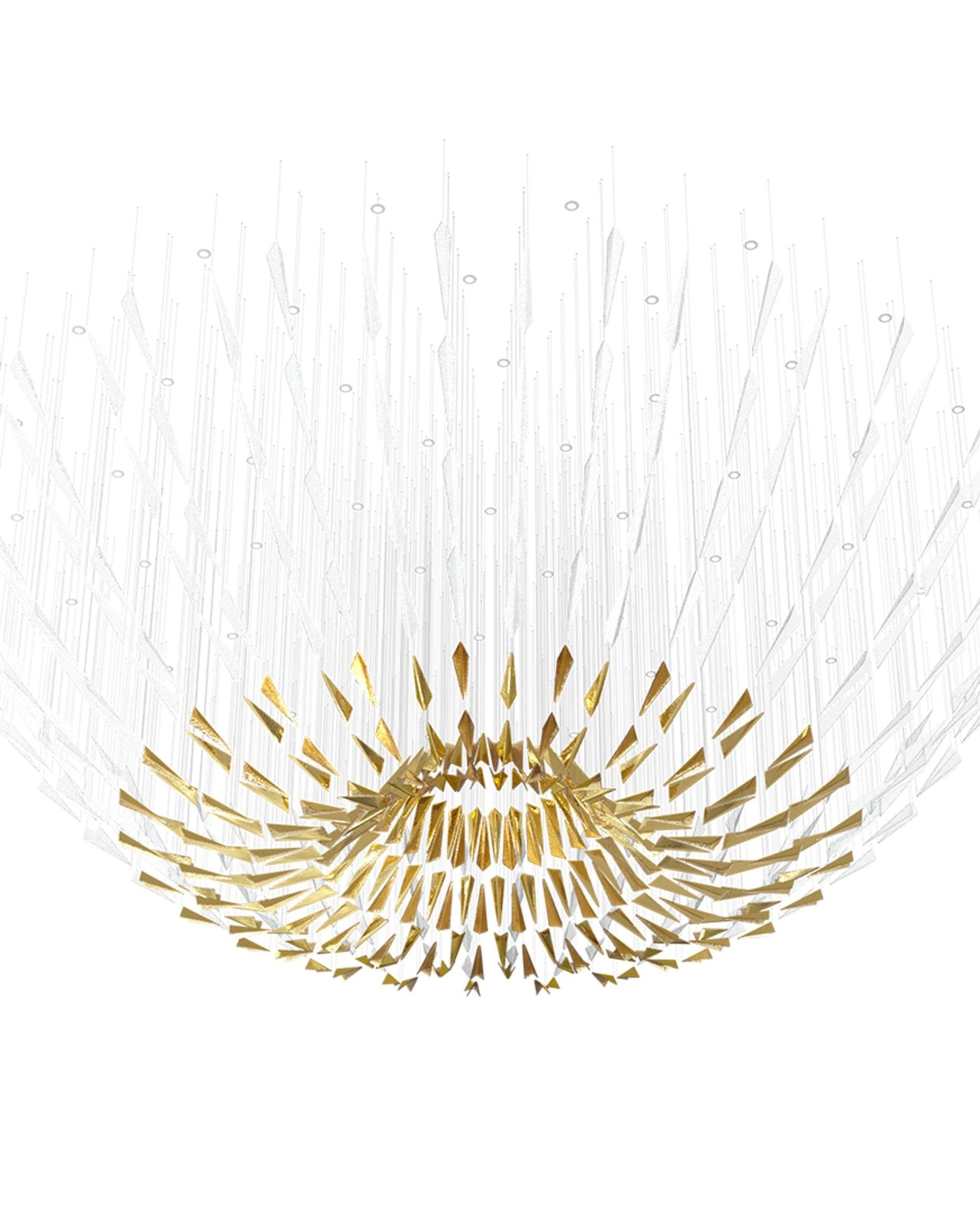 Nyvinia Glass Feather-Shape Chandelier - Letslighting