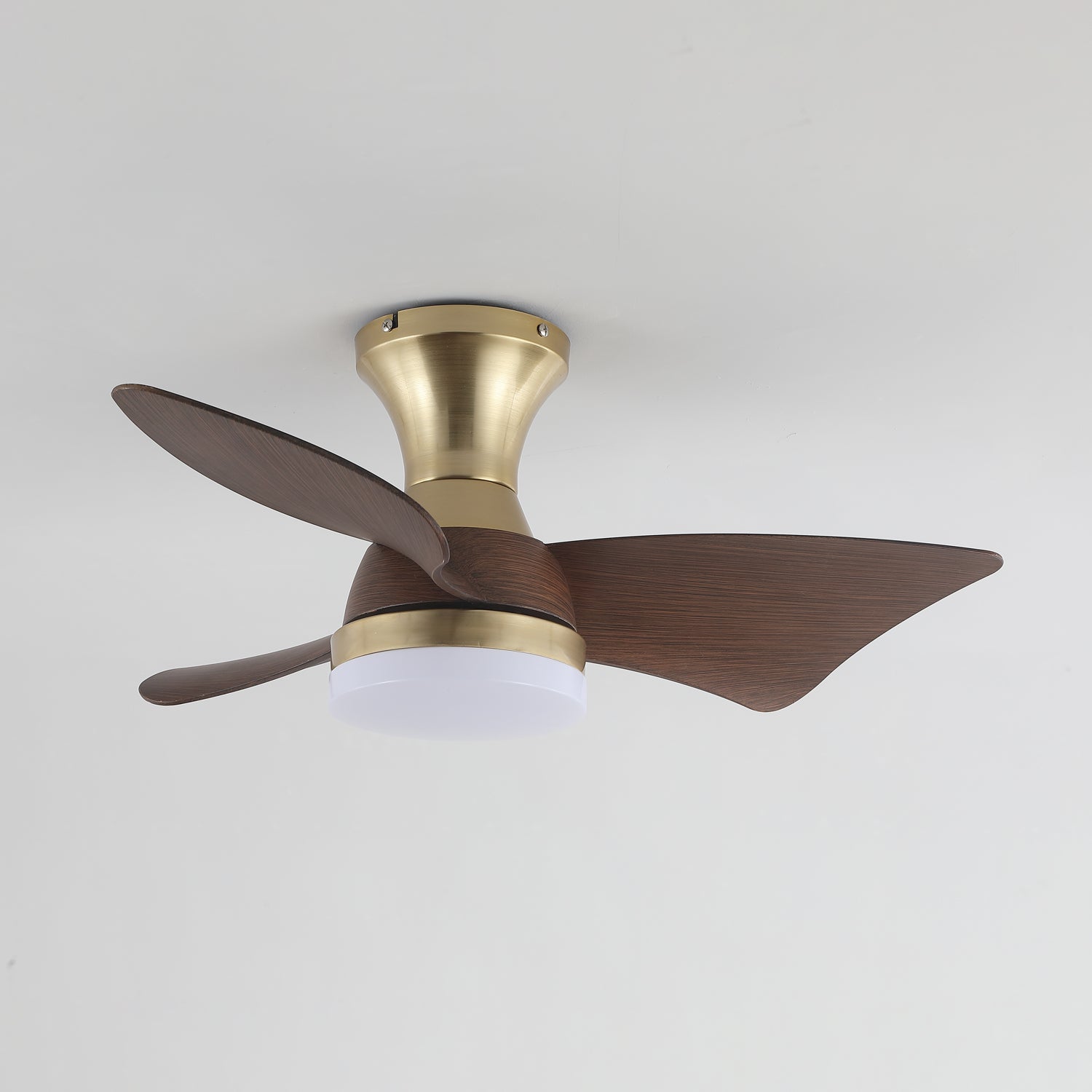 Lámpara Ventilador de Techo Aureon destacando su pantalla acrílica