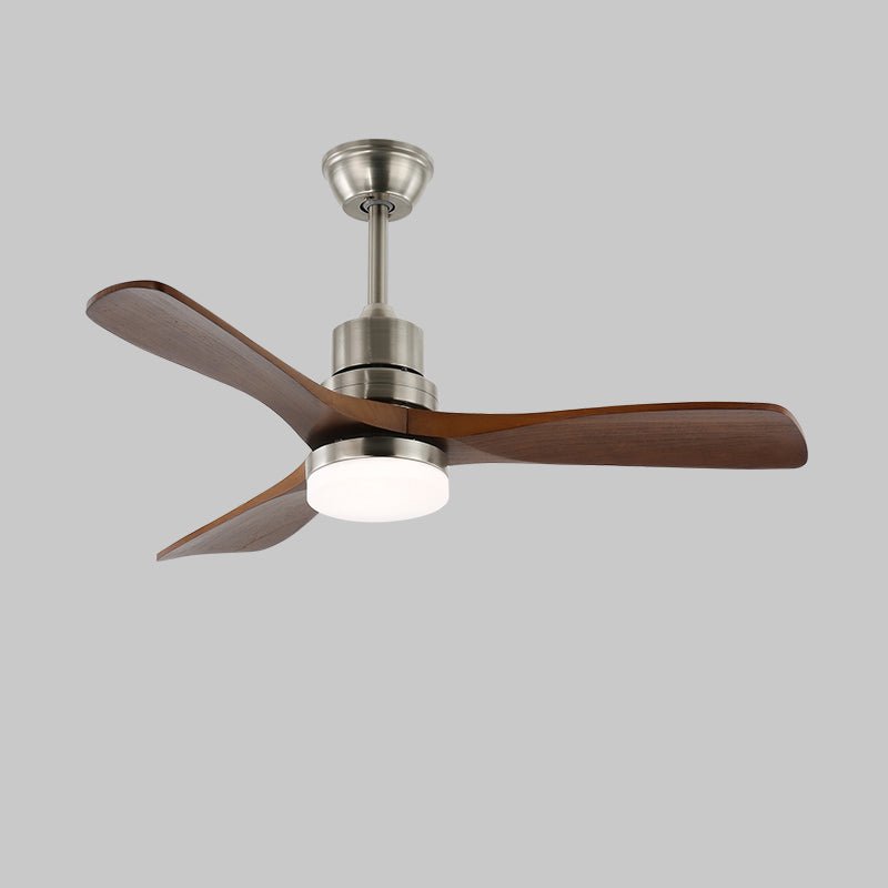 Ventilador de Techo Kaelen Moderno de Madera con Luz con opción de acabado en negro
