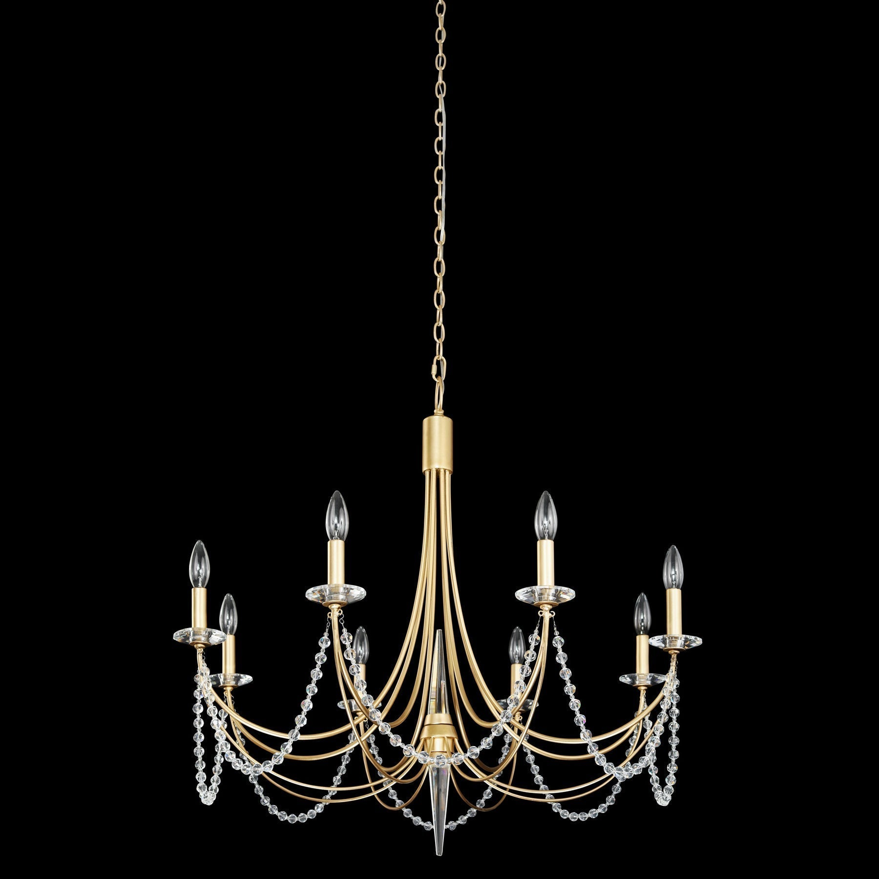 Purelux Postmodern Luxury Brass Metal Crystal Chandelier - Lamp Copper