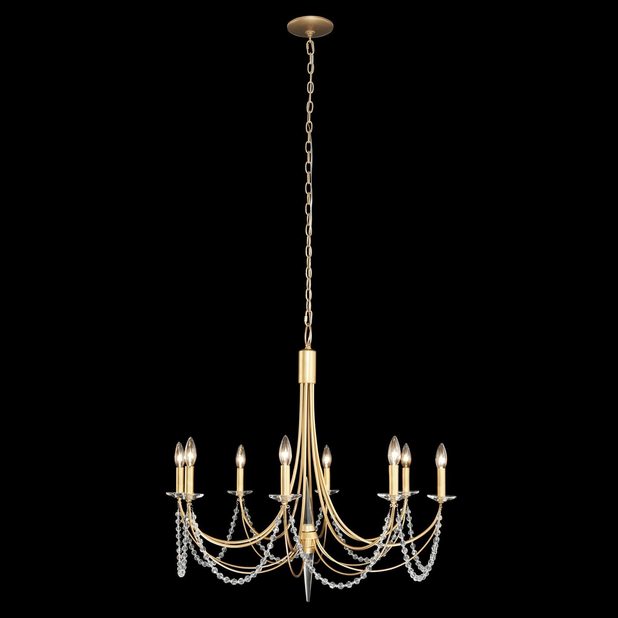 Purelux Postmodern Luxury Brass Metal Crystal Chandelier - Lamp Copper