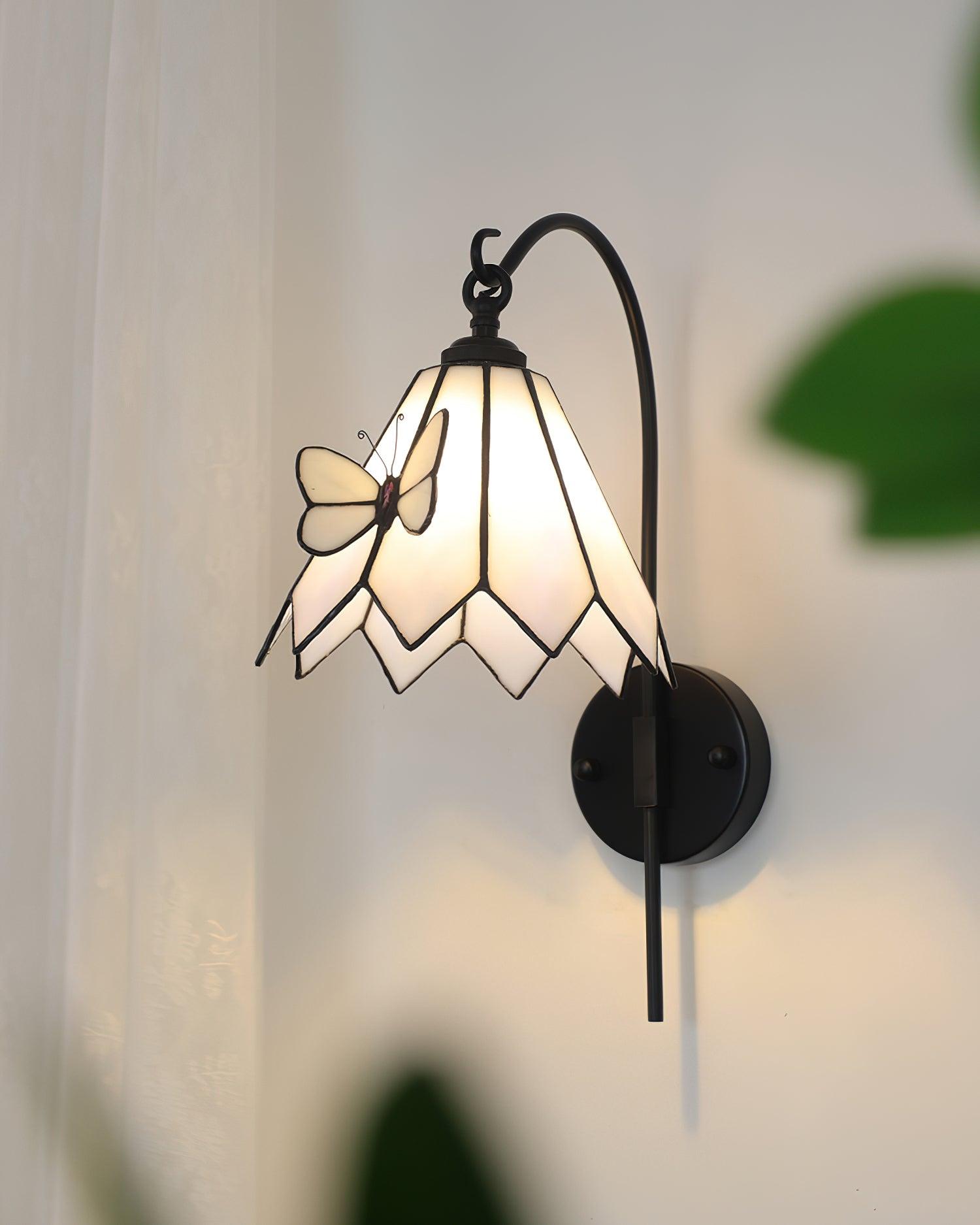 Tiffany Wall Lamp Glass Butterfly Art - Letslighting