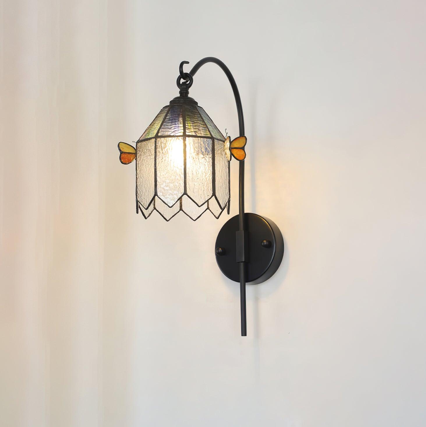 Tiffany Wall Lamp Glass Butterfly Art - Letslighting