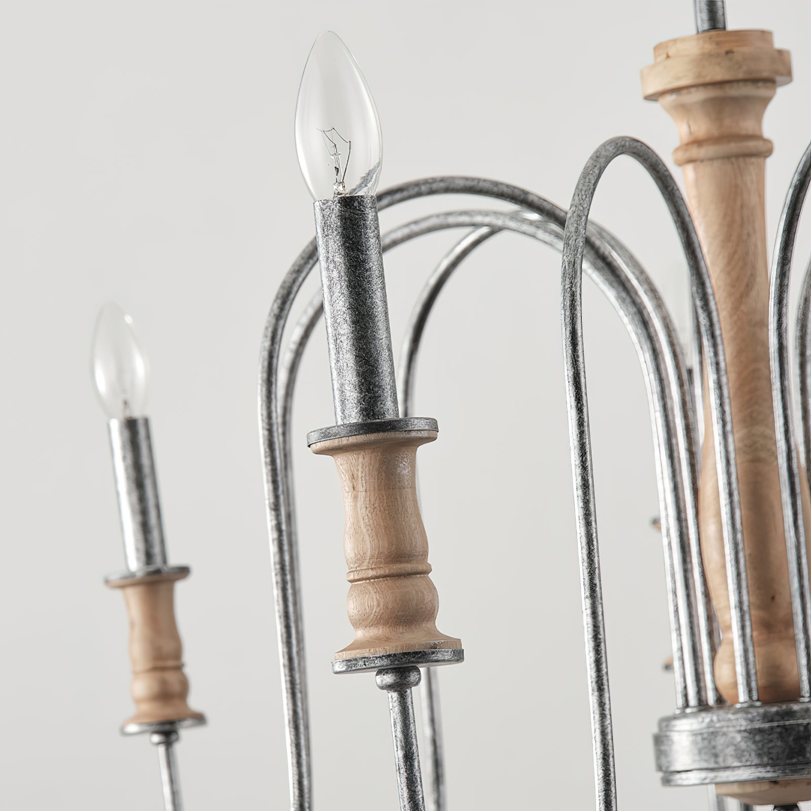 Volo Postmodern Luxury Wooden Metal Chandelier - Lamp Copper