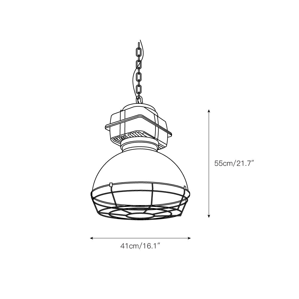Astra Vintage Industrial Brilliant Metal Pendant Light - Lamp Copper