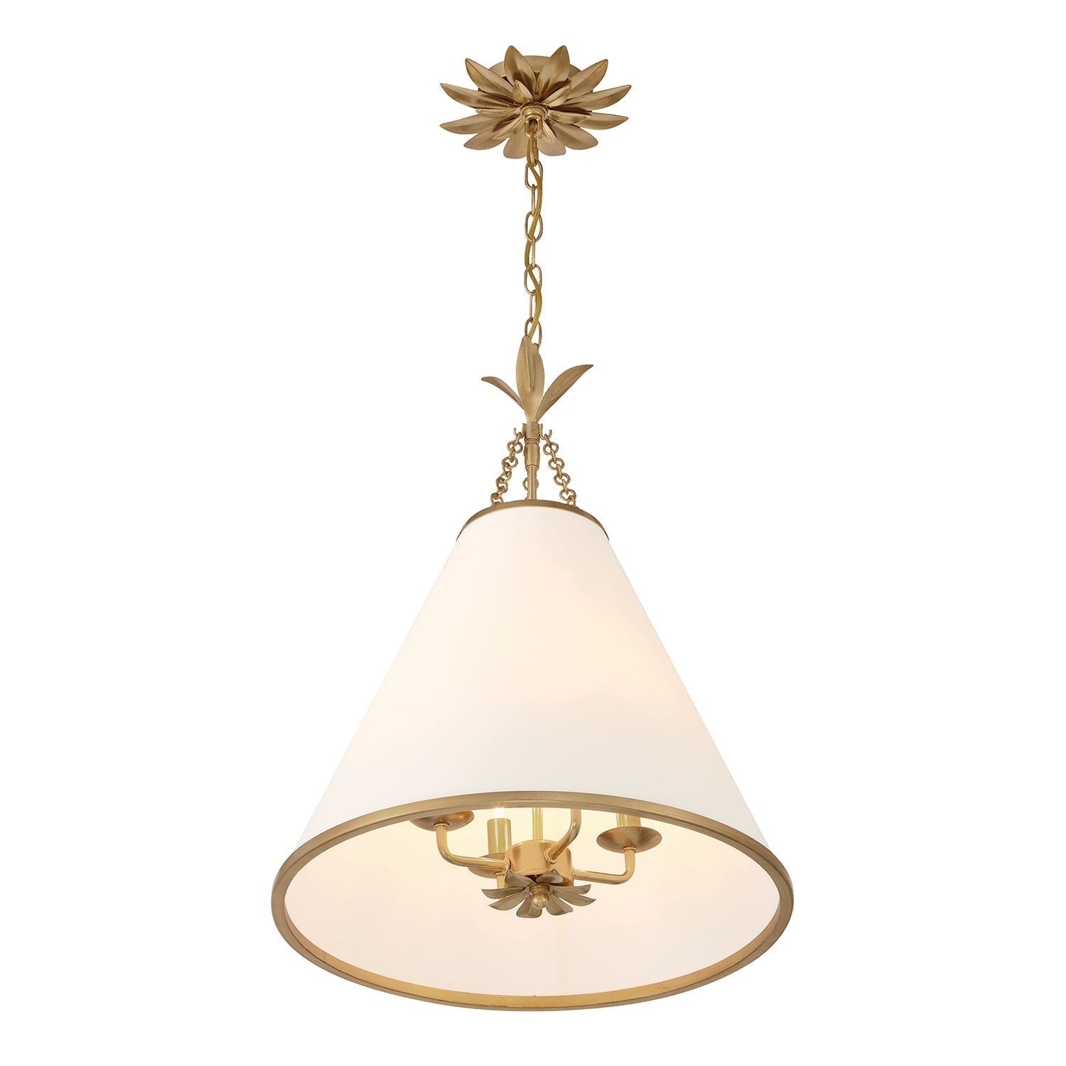 Aeon Modern Minimalist Brass Metal Fabric Pendant Lamp - Lamp Copper