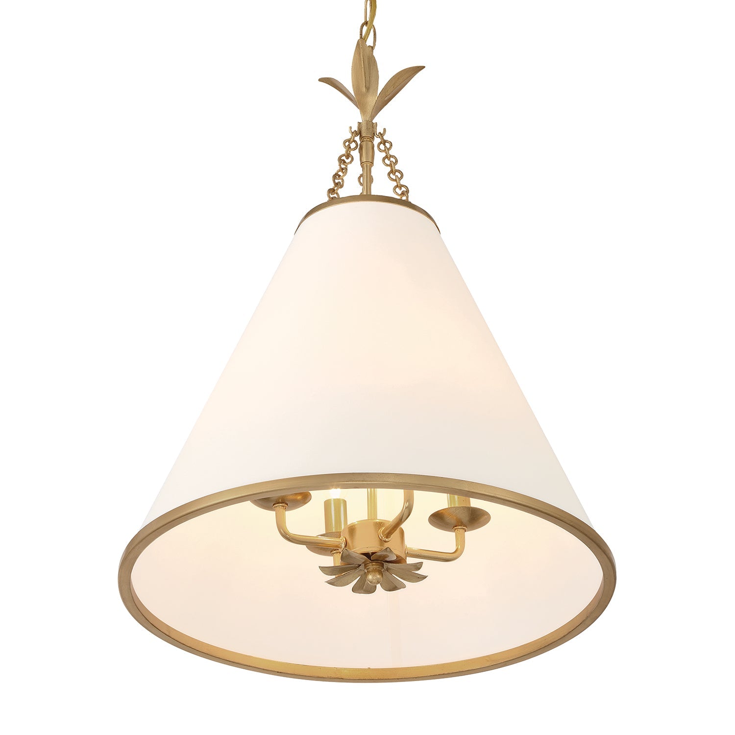 Aeon Modern Minimalist Brass Metal Fabric Pendant Lamp - Lamp Copper