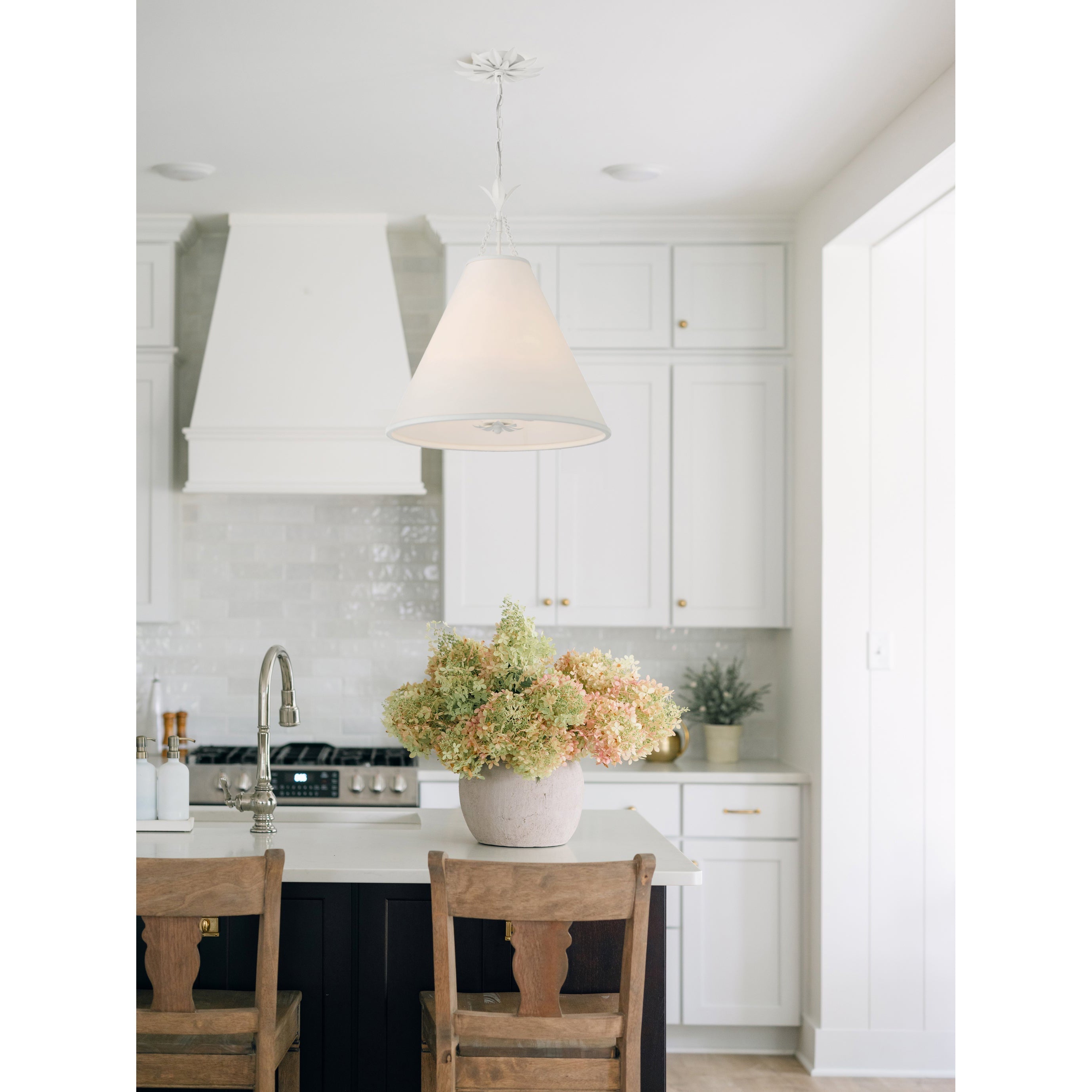 Aeon Modern Minimalist Brass Metal Fabric Pendant Lamp - Lamp Copper