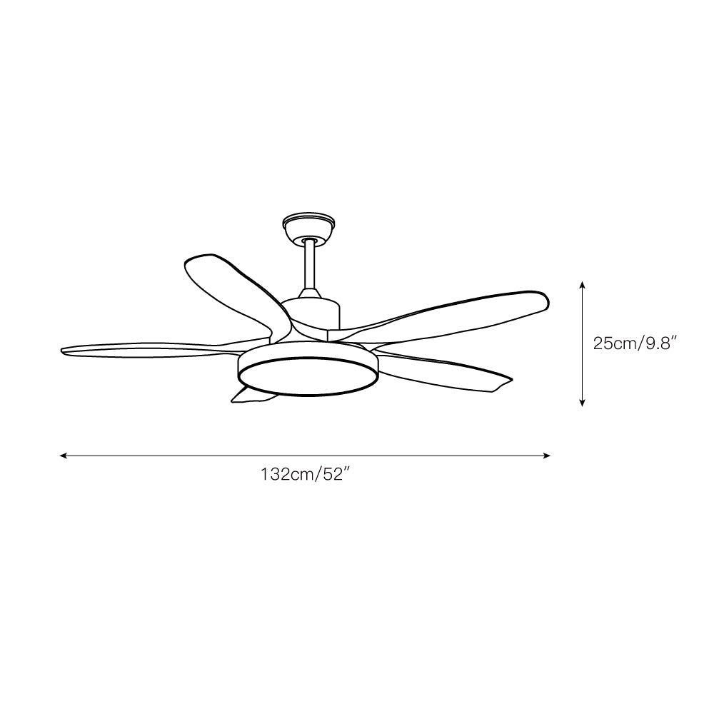 Nielsen Ventilador de Techo con luz 52″ Color Madera