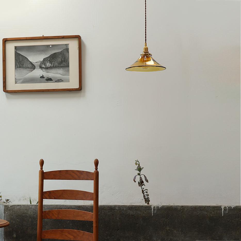 Amber Glass Pendant Light - Letslighting