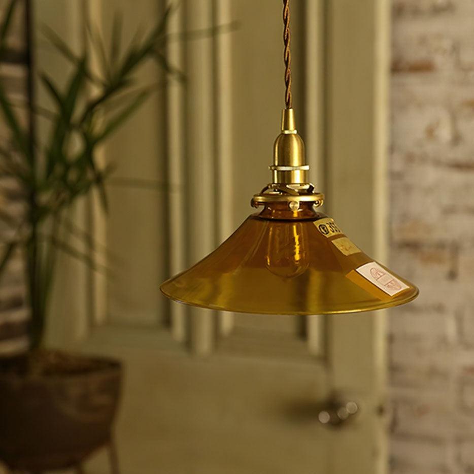 Amber Glass Pendant Light - Letslighting