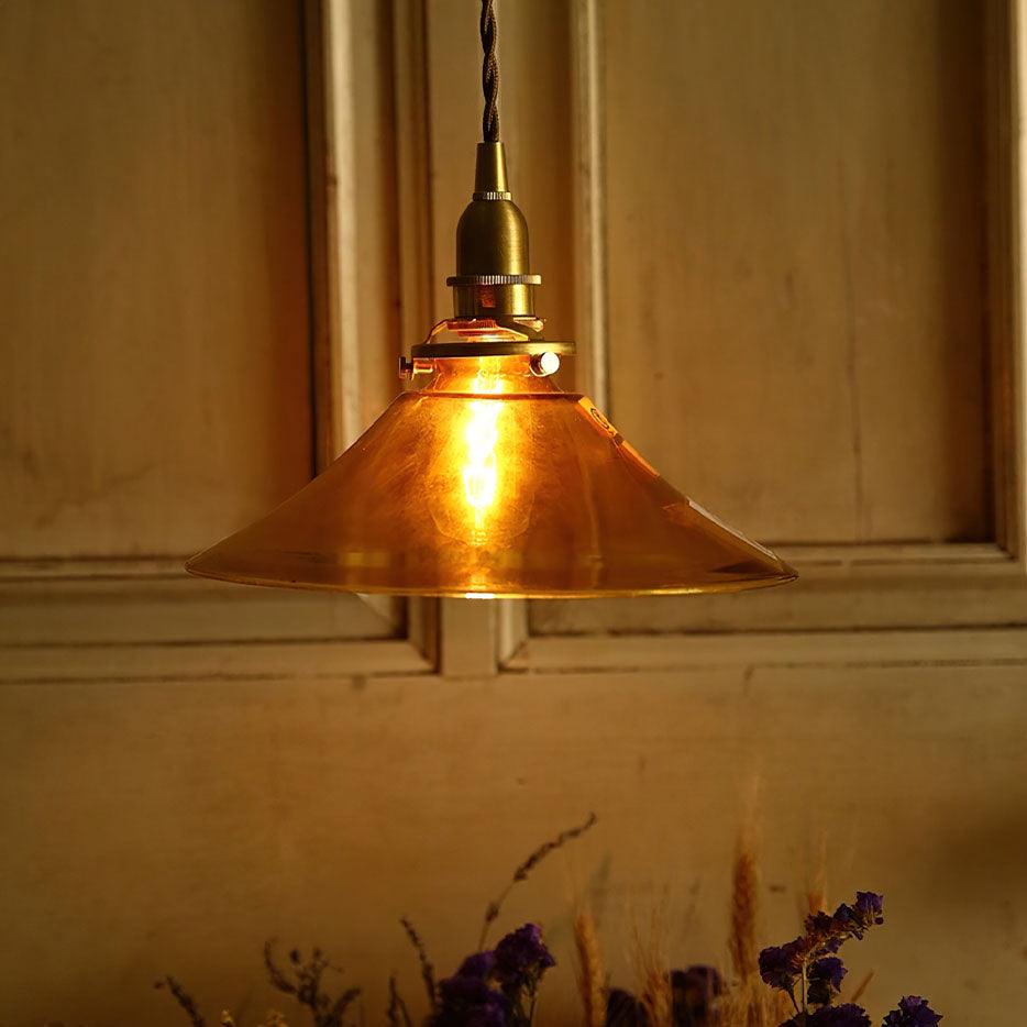 Amber Glass Pendant Light - Letslighting