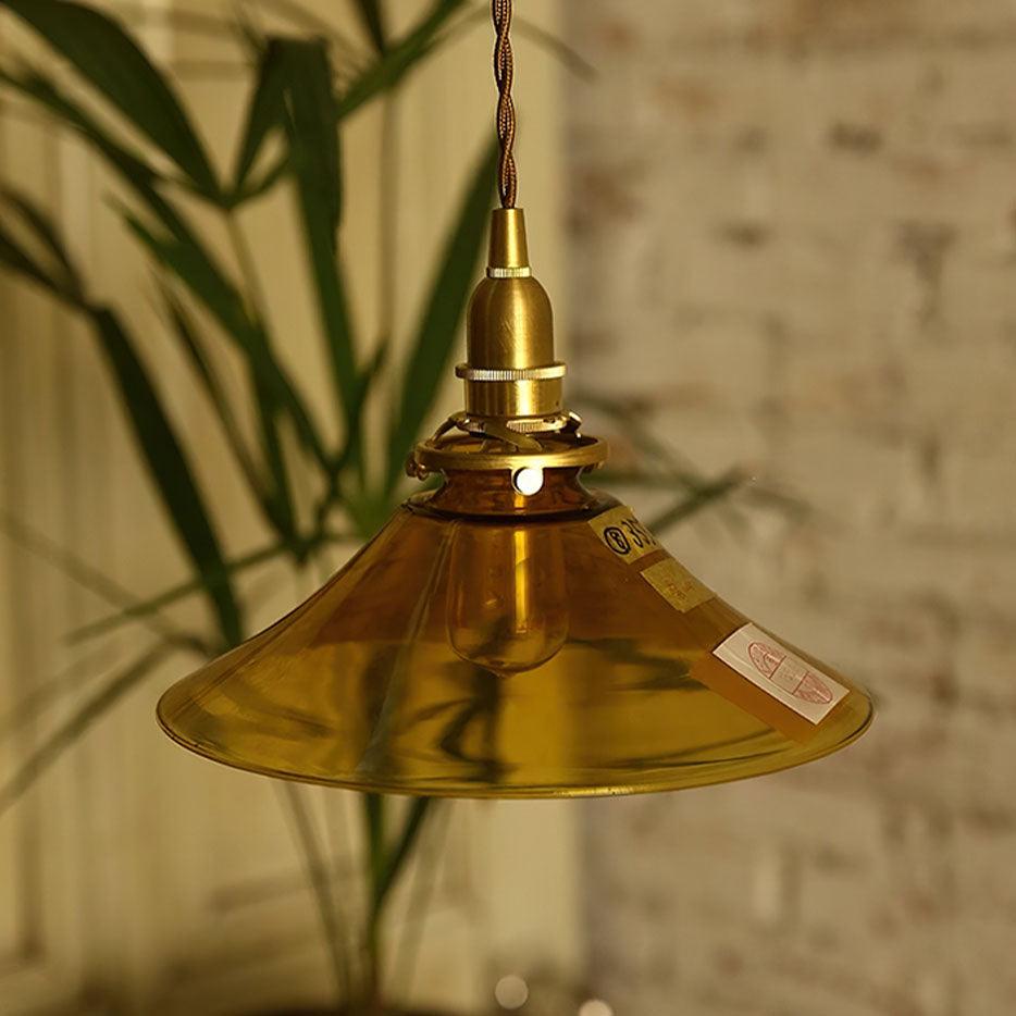 Amber Glass Pendant Light - Letslighting