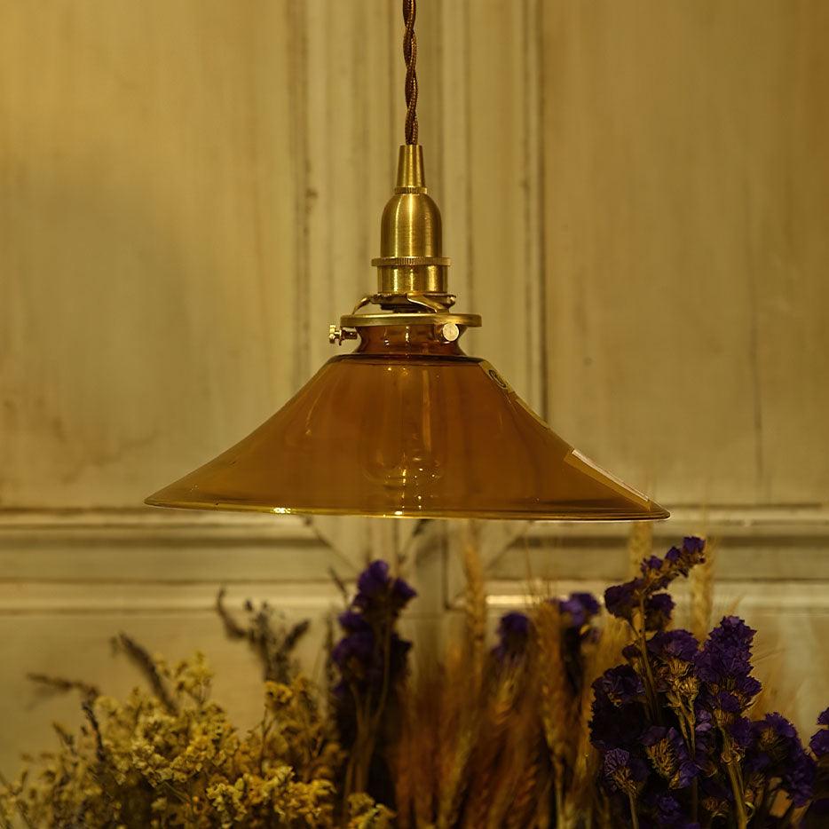 Amber Glass Pendant Light - Letslighting