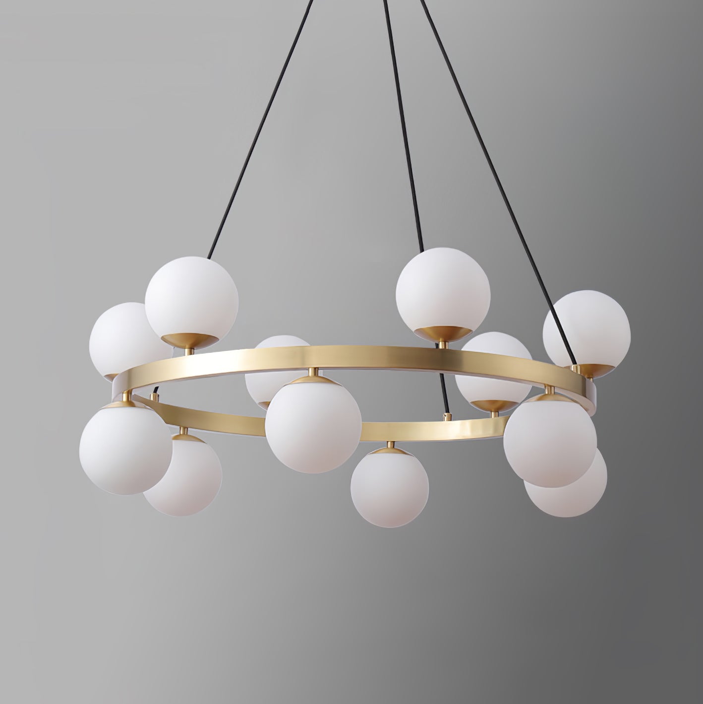 Bubbles Brass Ring Chandelier - Letslighting