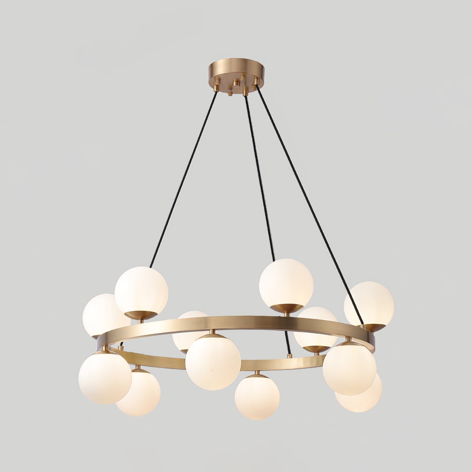 Bubbles Brass Ring Chandelier - Letslighting