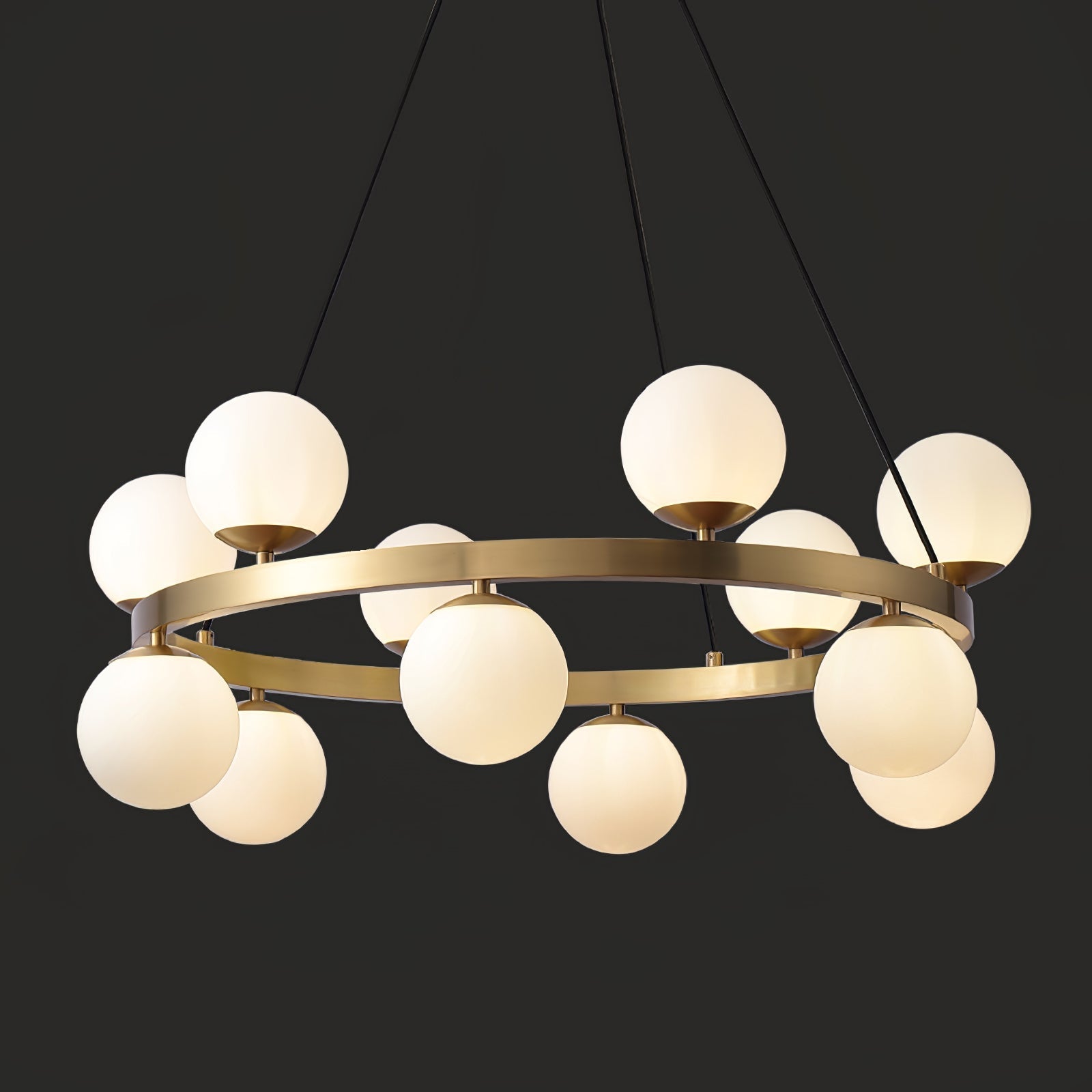 Bubbles Brass Ring Chandelier - Letslighting