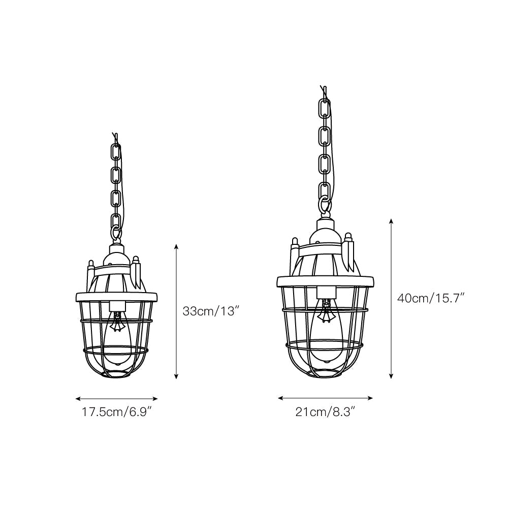 Vemiryra Vintage Industrial Green Metal Pendant Light - Lamp Copper