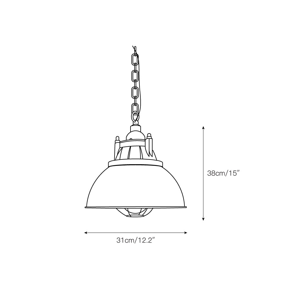 Vemiryra Vintage Industrial Green Metal Pendant Light - Lamp Copper