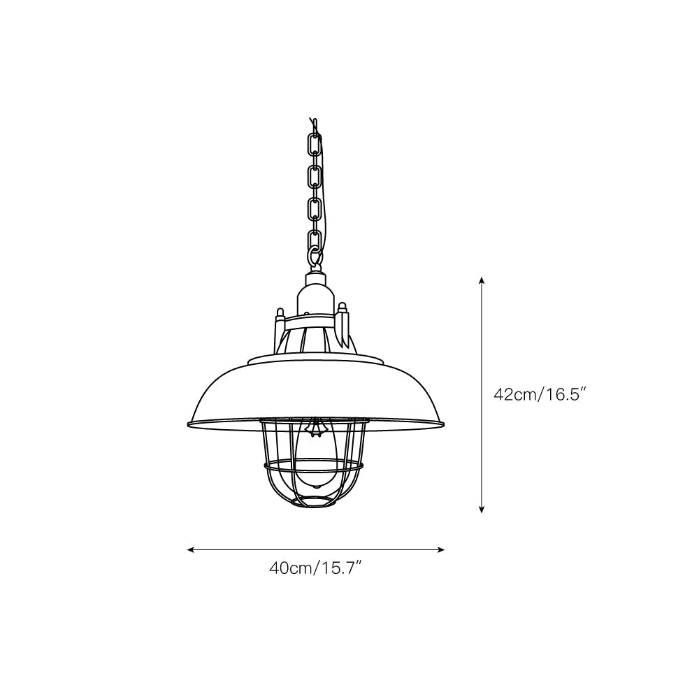 Vemiryra Vintage Industrial Green Metal Pendant Light - Lamp Copper