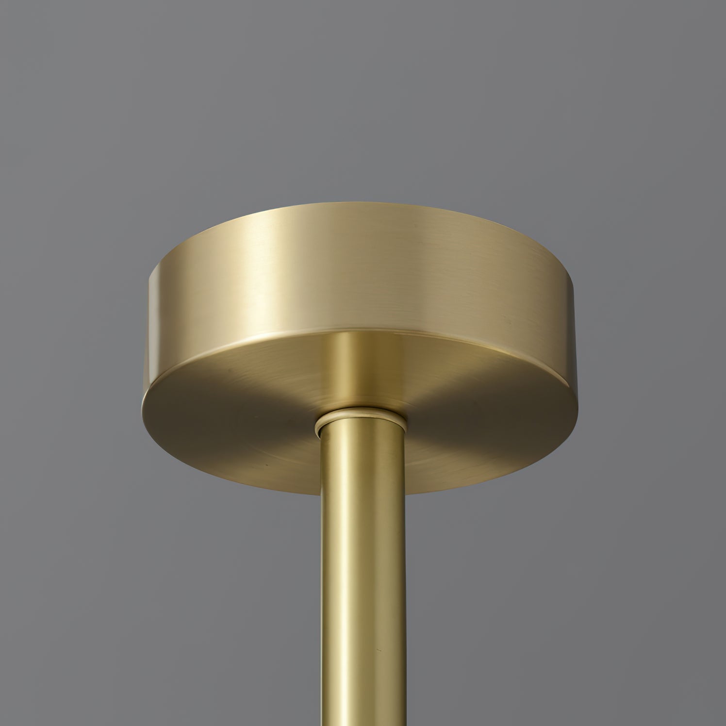 Cryon Postmodern Luxury Brass Alabaster Chandelier - Lamp Copper