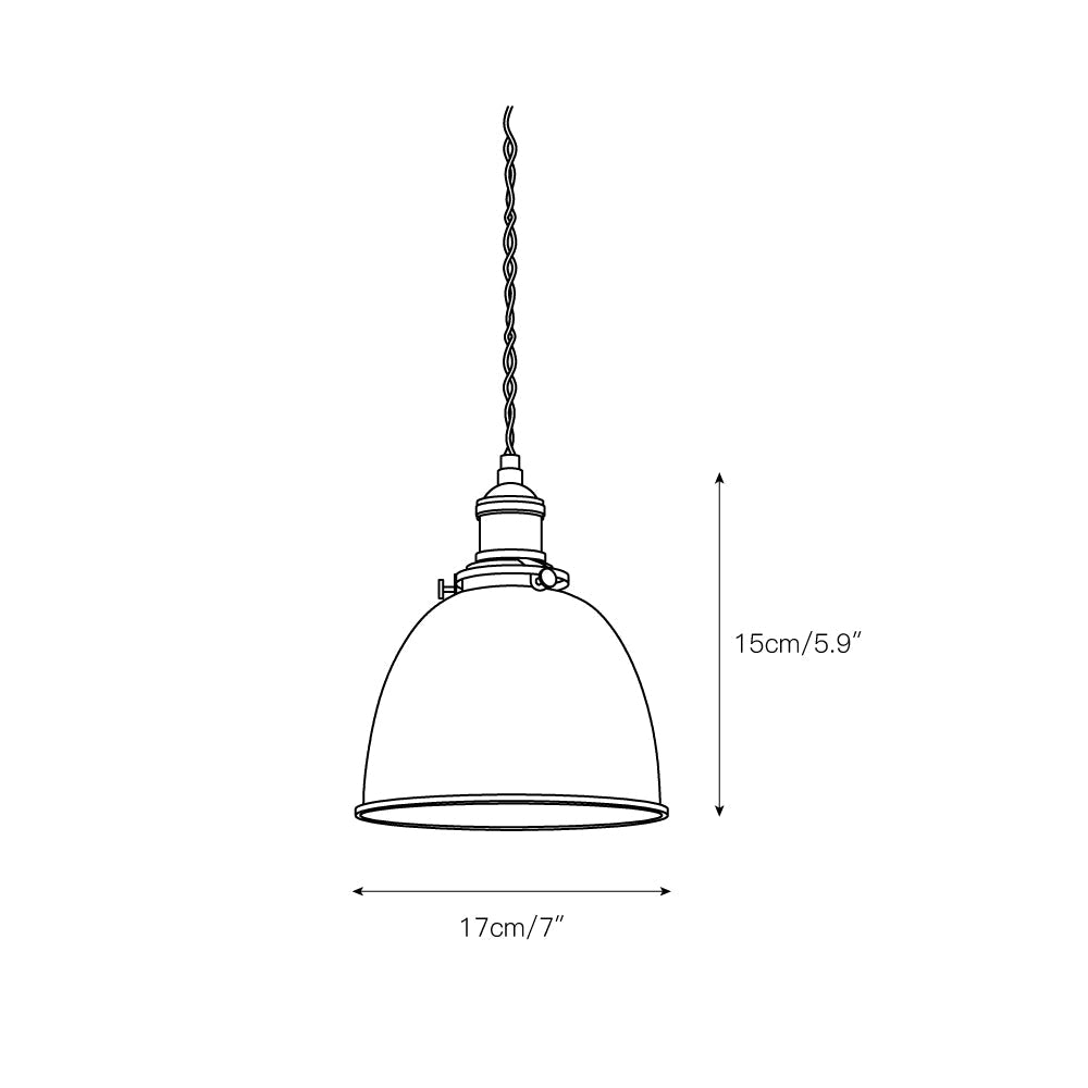 Radius Vintage Industrial Brass Metal Pendant Light - Lamp Copper