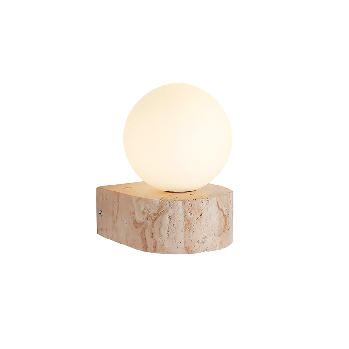 Symph Modern Minimalist Travertine Glass Wall Lamp - Lamp Copper