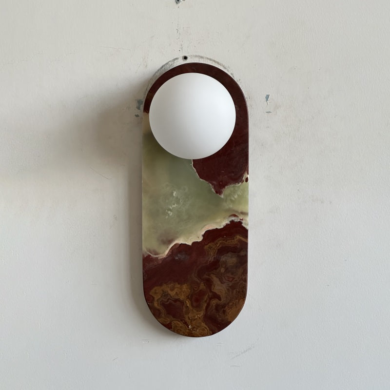 Syraeia Modern Minimalist Marble Jade Wall Lamp - Lamp Copper