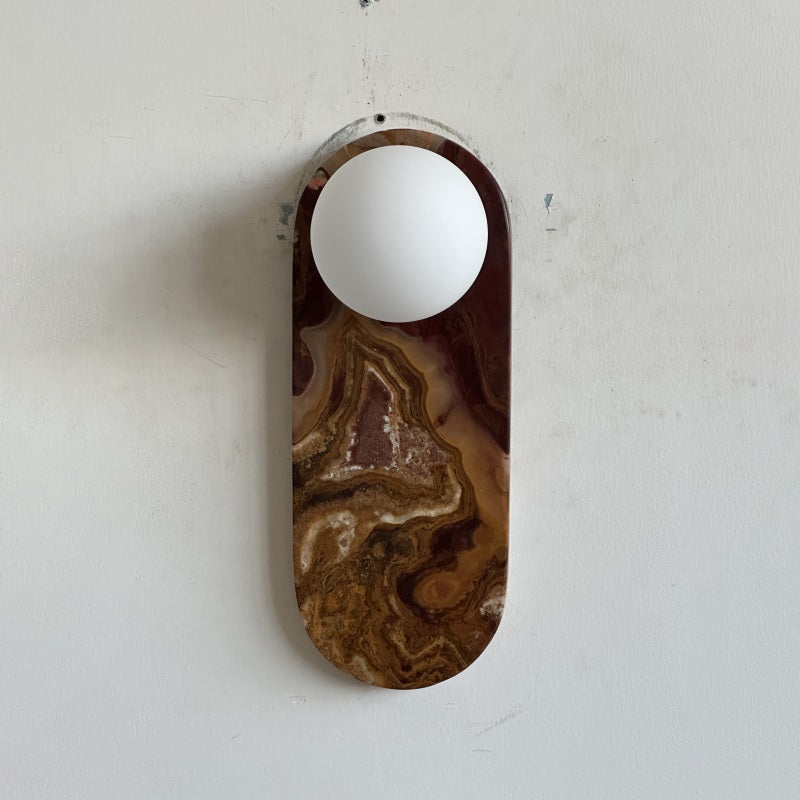 Syraeia Modern Minimalist Marble Jade Wall Lamp - Lamp Copper