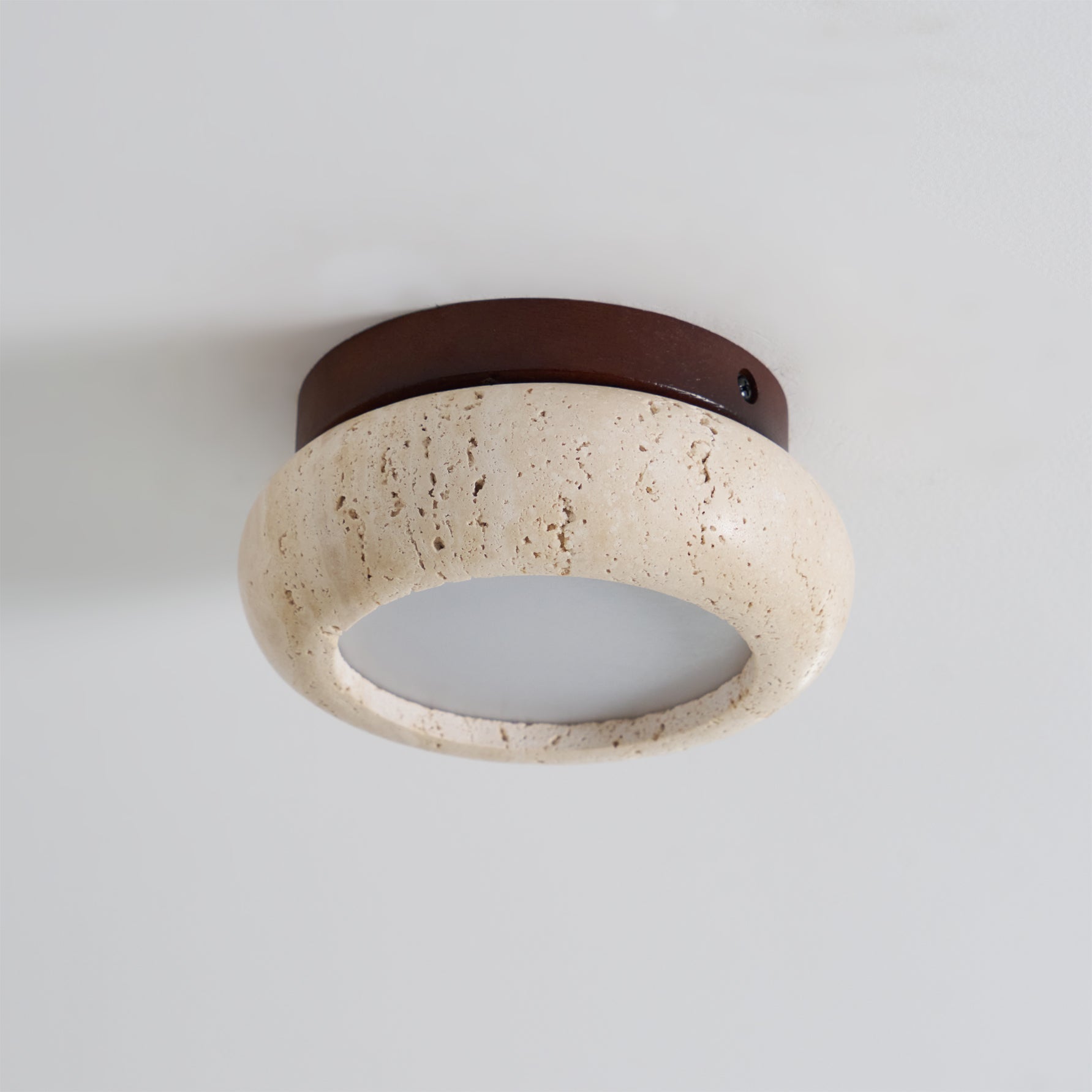 Ritta Lámpara de Techo Mini Donut de Travertino