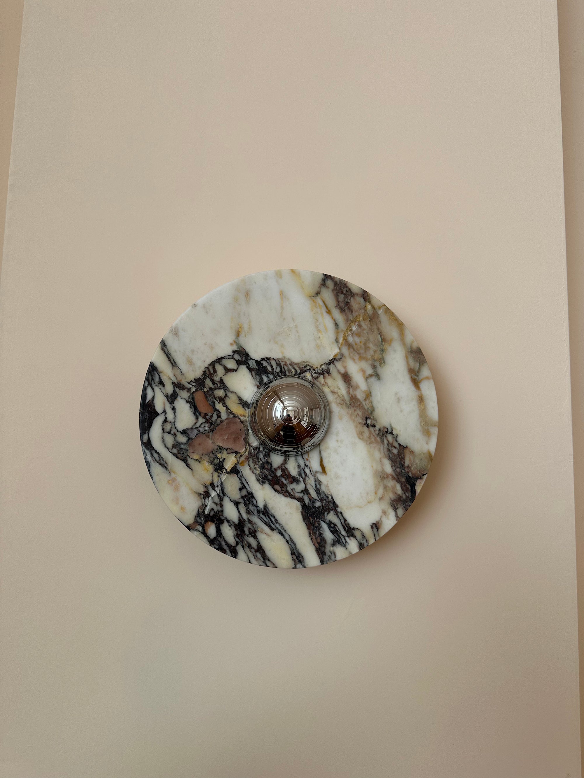 Alter Modern Minimalist Round Marble Metal Sconce Wall Lamp - Lamp Copper