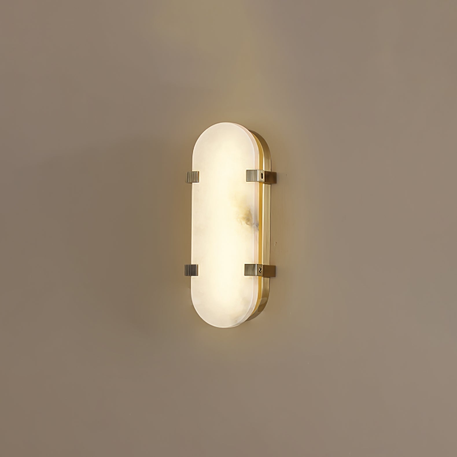 Lunaris Oval Alabaster Wall Light - Letslighting