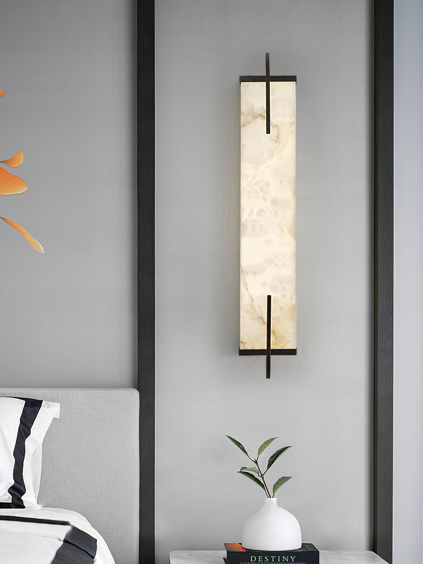 Aurcarir Rectangular Alabaster Wall Light - Letslighting