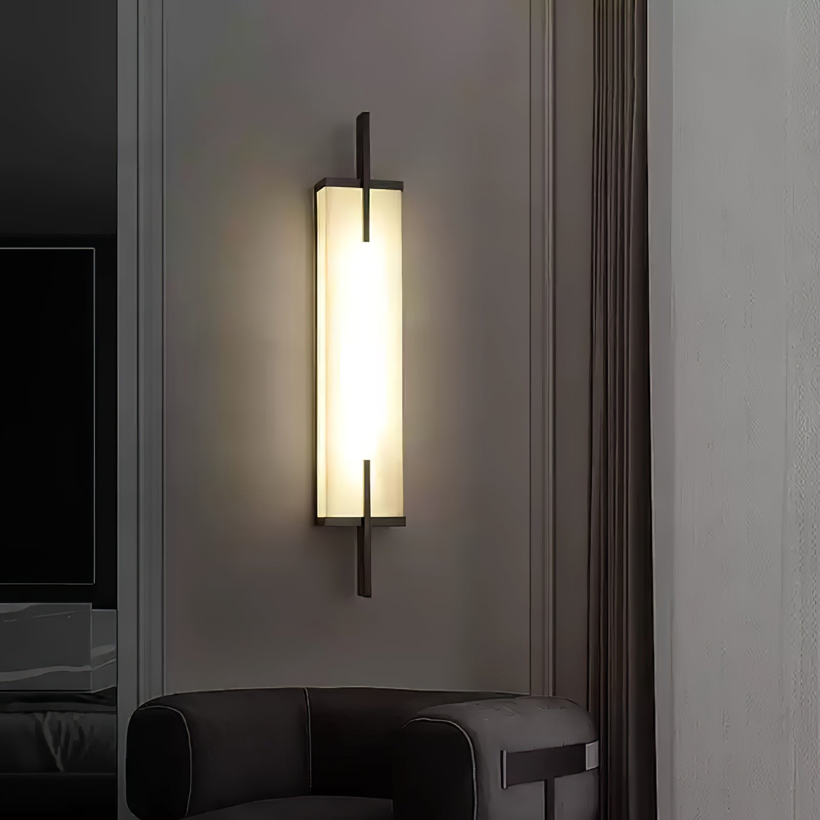 Aurcarir Rectangular Alabaster Wall Light - Letslighting