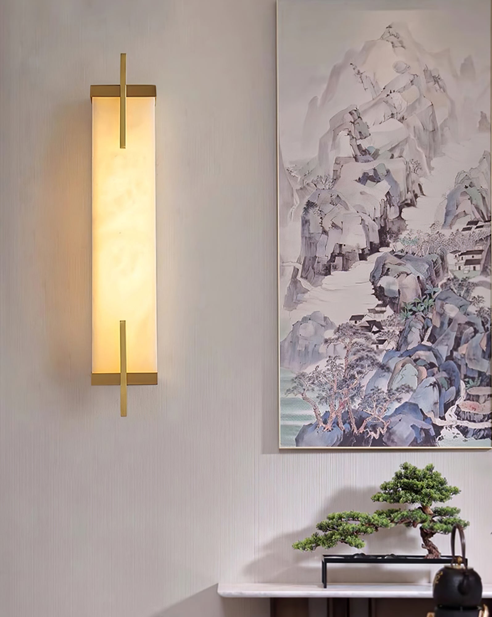 Aurcarir Rectangular Alabaster Wall Light - Letslighting