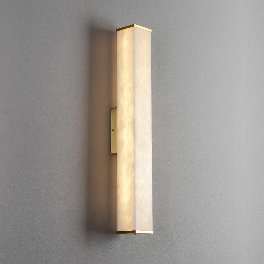 Arcus Modern Minimalist Elegance Brass Alabaster Sconce Wall Lamp - Lamp Copper