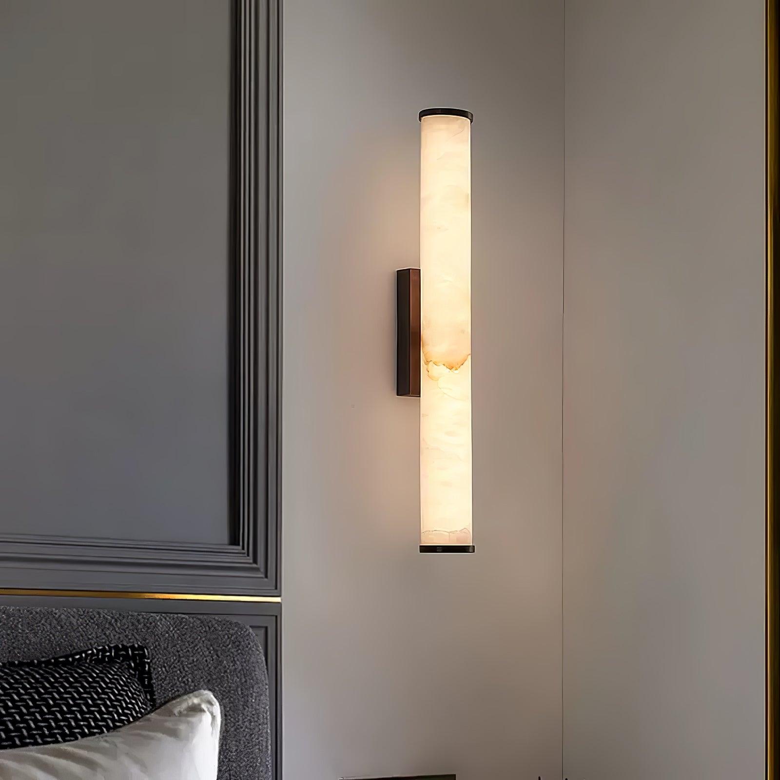 Nyvynor Rectangular Alabaster Wall Light - Letslighting