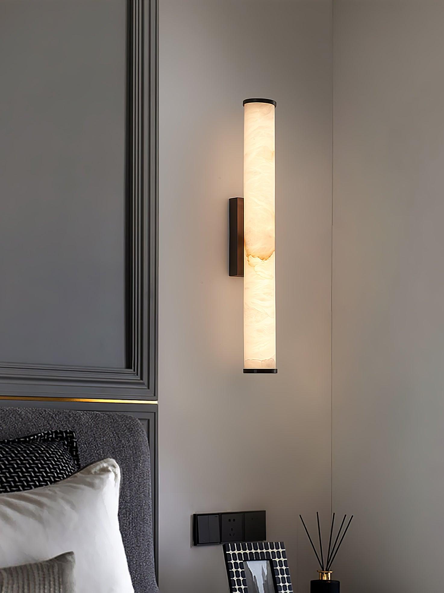 Nyvynor Rectangular Alabaster Wall Light - Letslighting