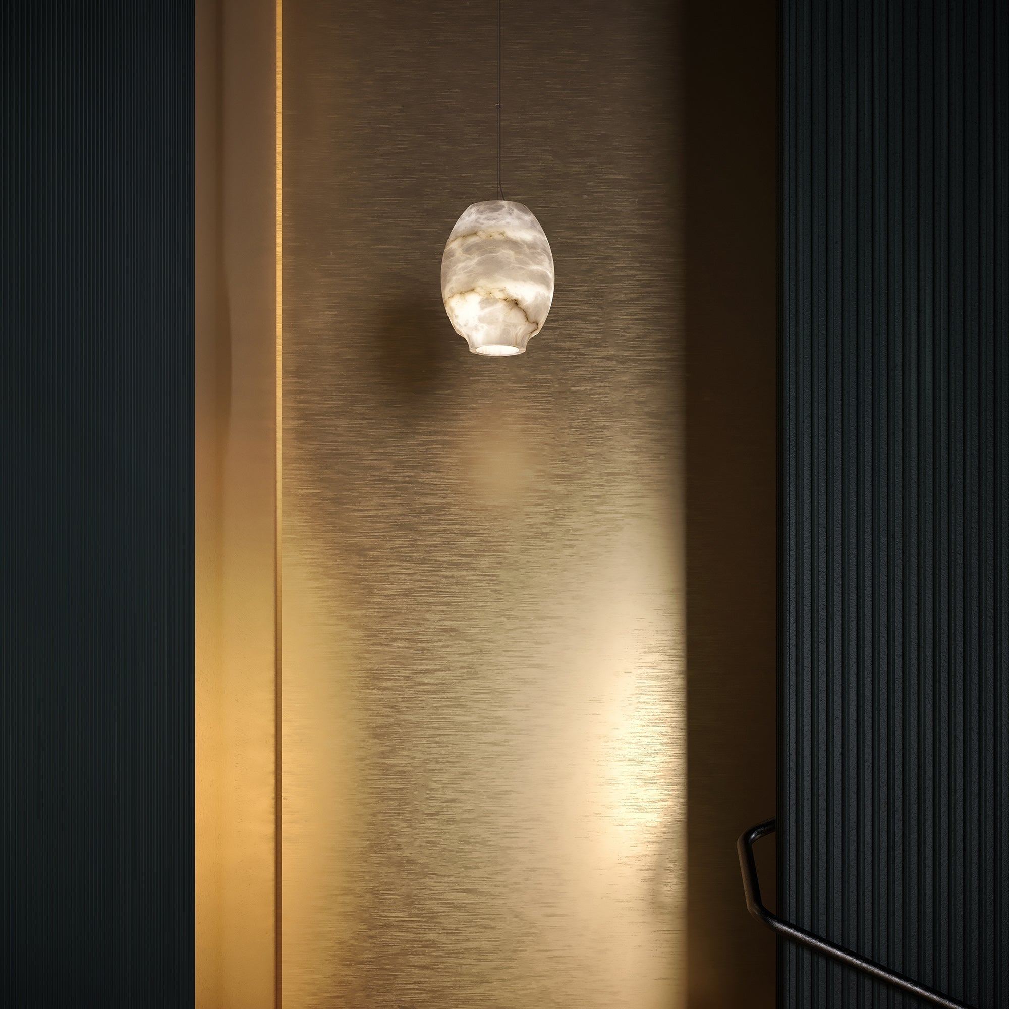 Thalia Minimalist Alabaster Pendant Light - Letslighting