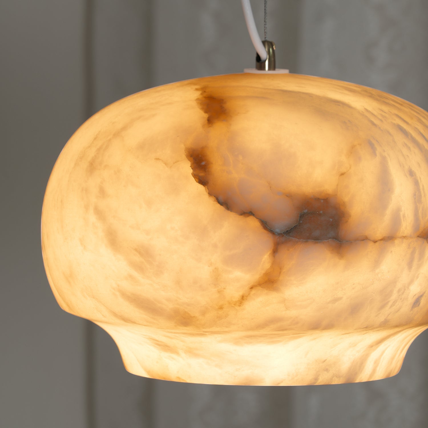 Miroir Modern Minimalist Alabaster Metal Pendant Lamp - Lamp Copper
