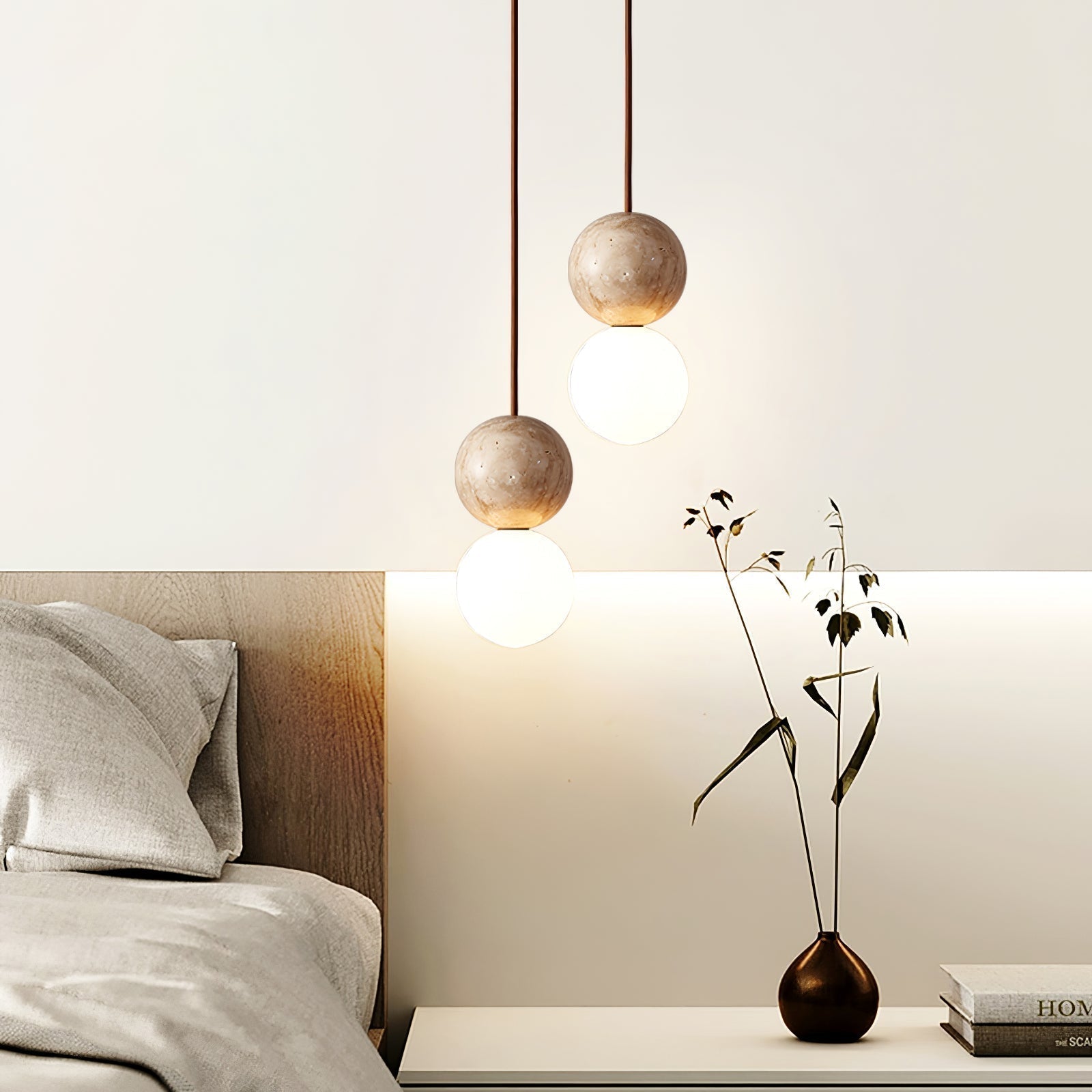 Luna Travertine Pendant Light - Letslighting