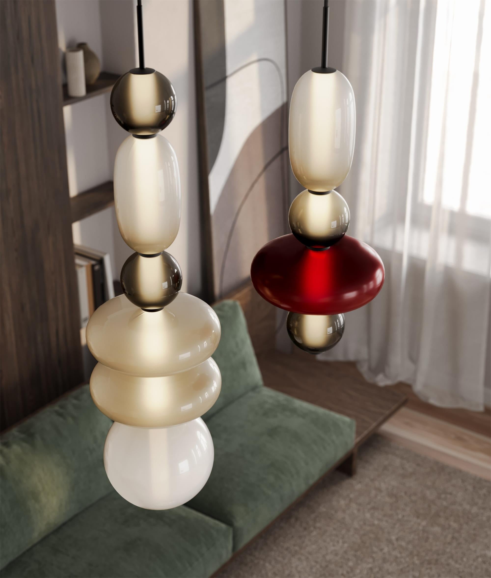 Cunorara Premium Art Stained Glass Chandelier - Lamp Copper