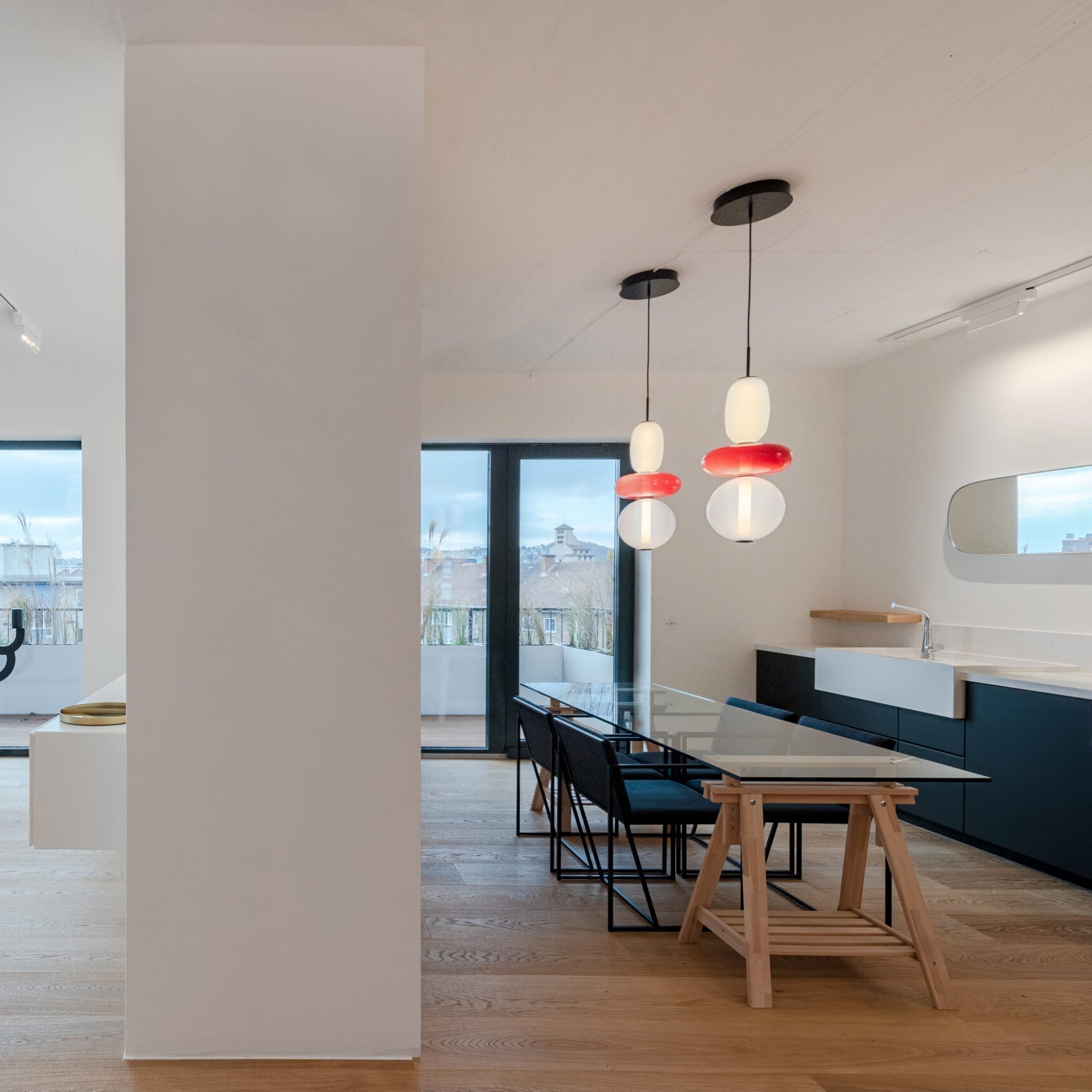 Zodore Premium Art Stained Glass Pendant Lamp - Lamp Copper