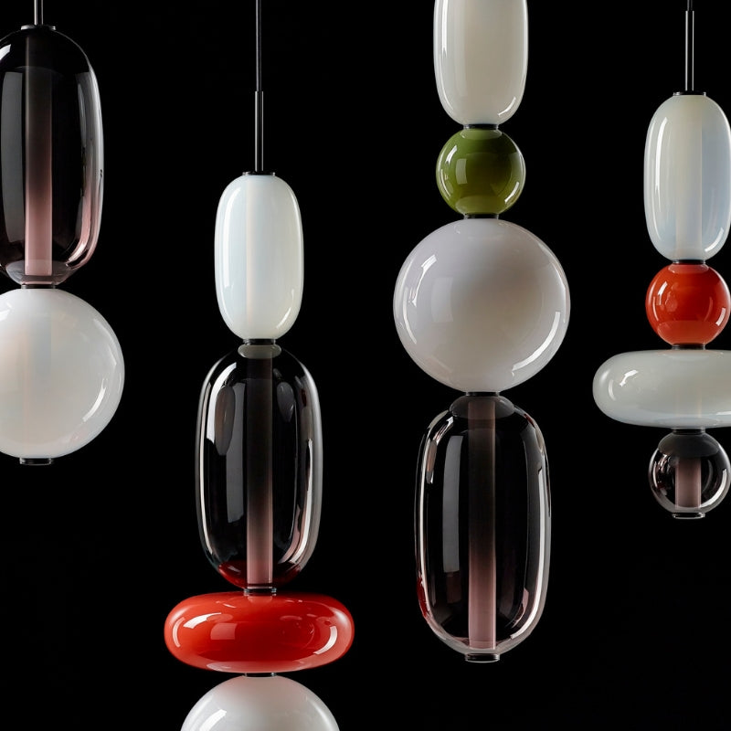 Zodore Premium Art Stained Glass Pendant Lamp - Lamp Copper