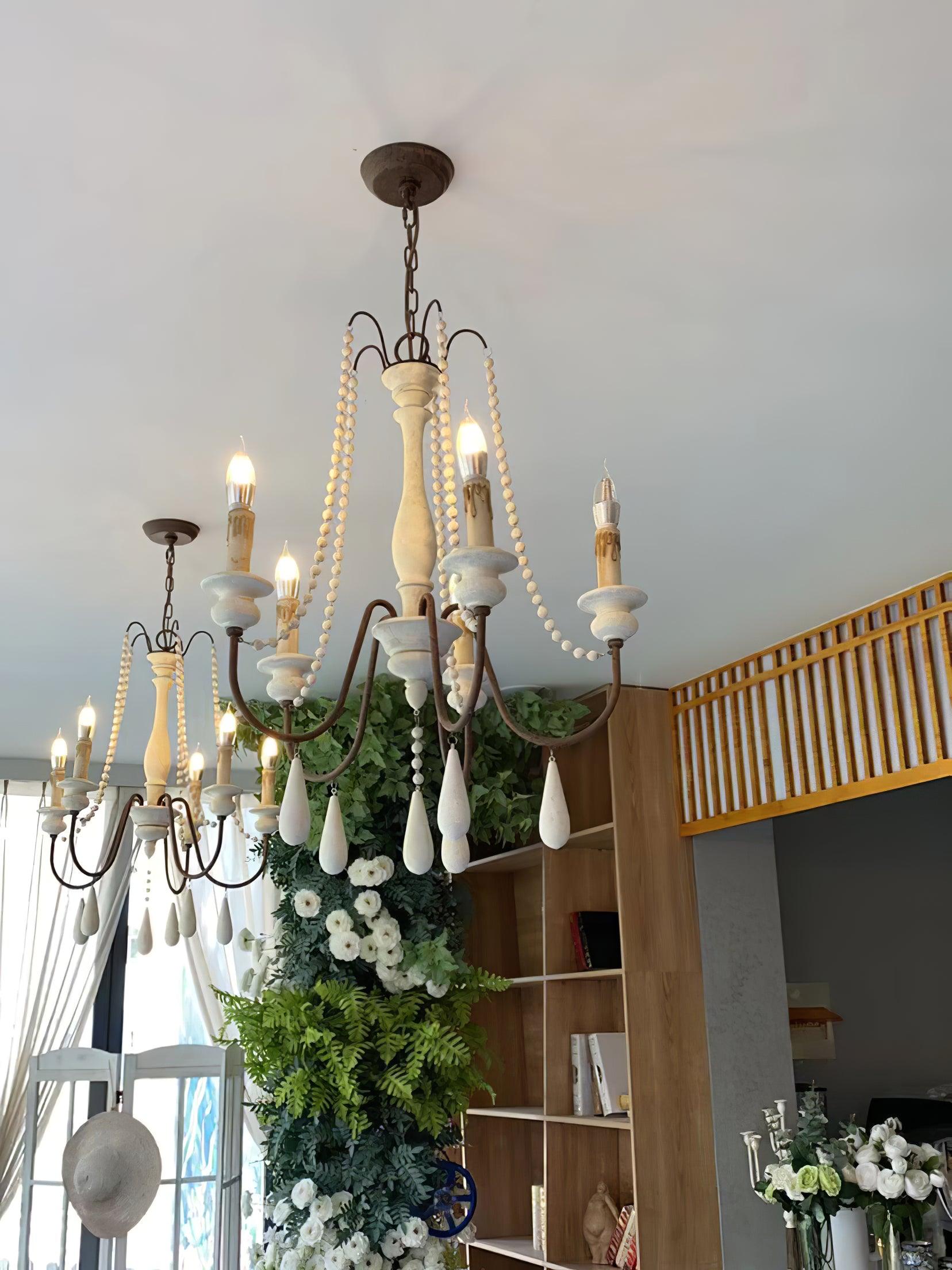 Candle Style Beaded Chandelier - Letslighting