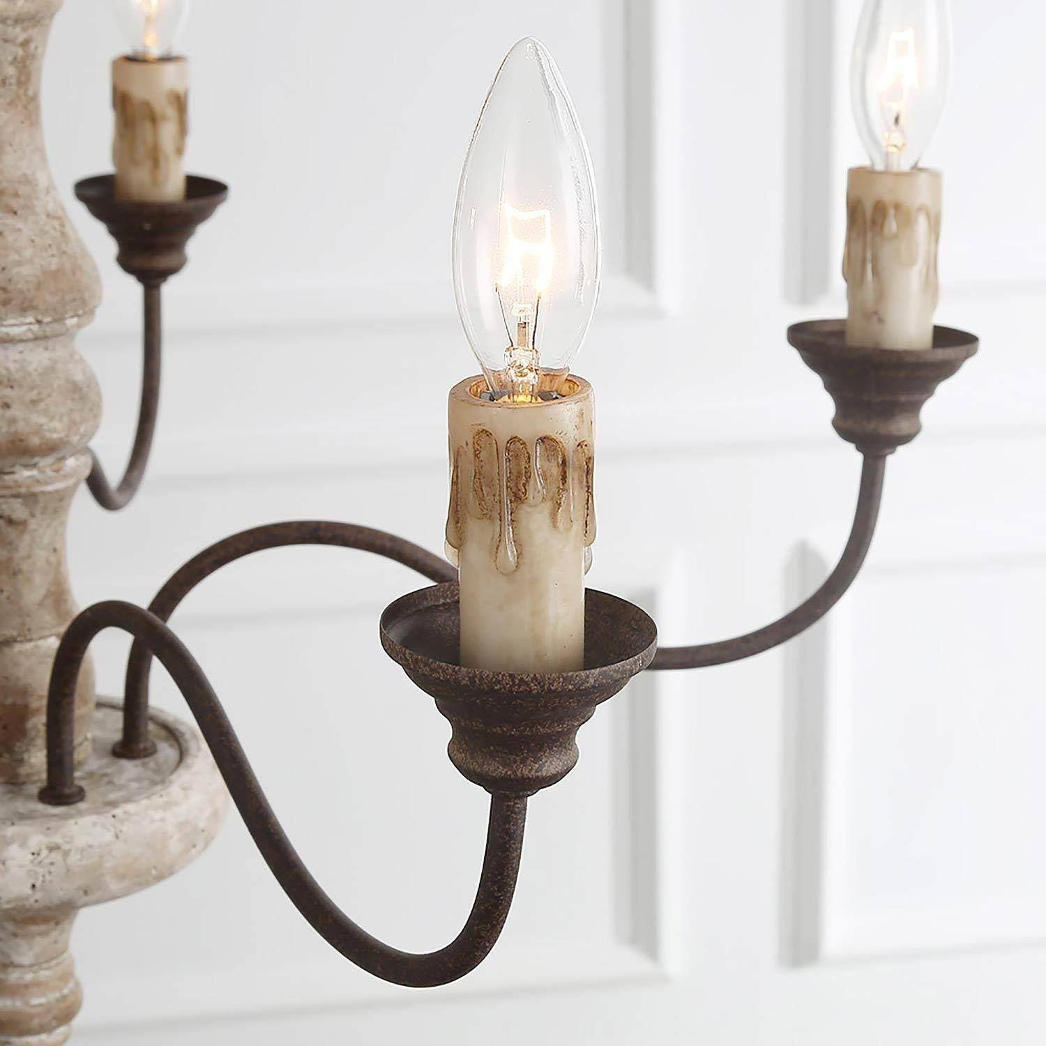 Aurora Chandelier Candlestick Farmhouse Rustic - Letslighting