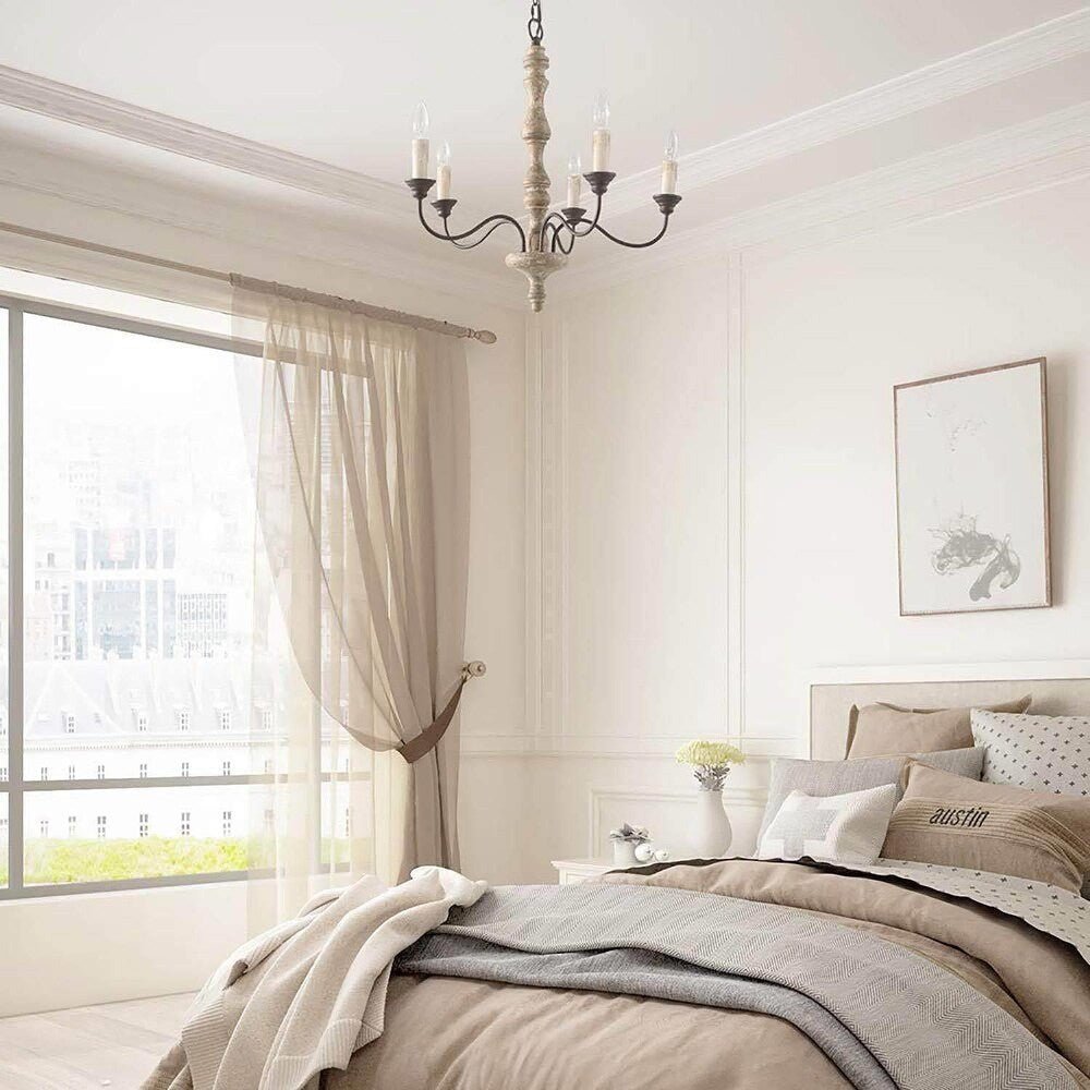 Aurora Chandelier Candlestick Farmhouse Rustic - Letslighting